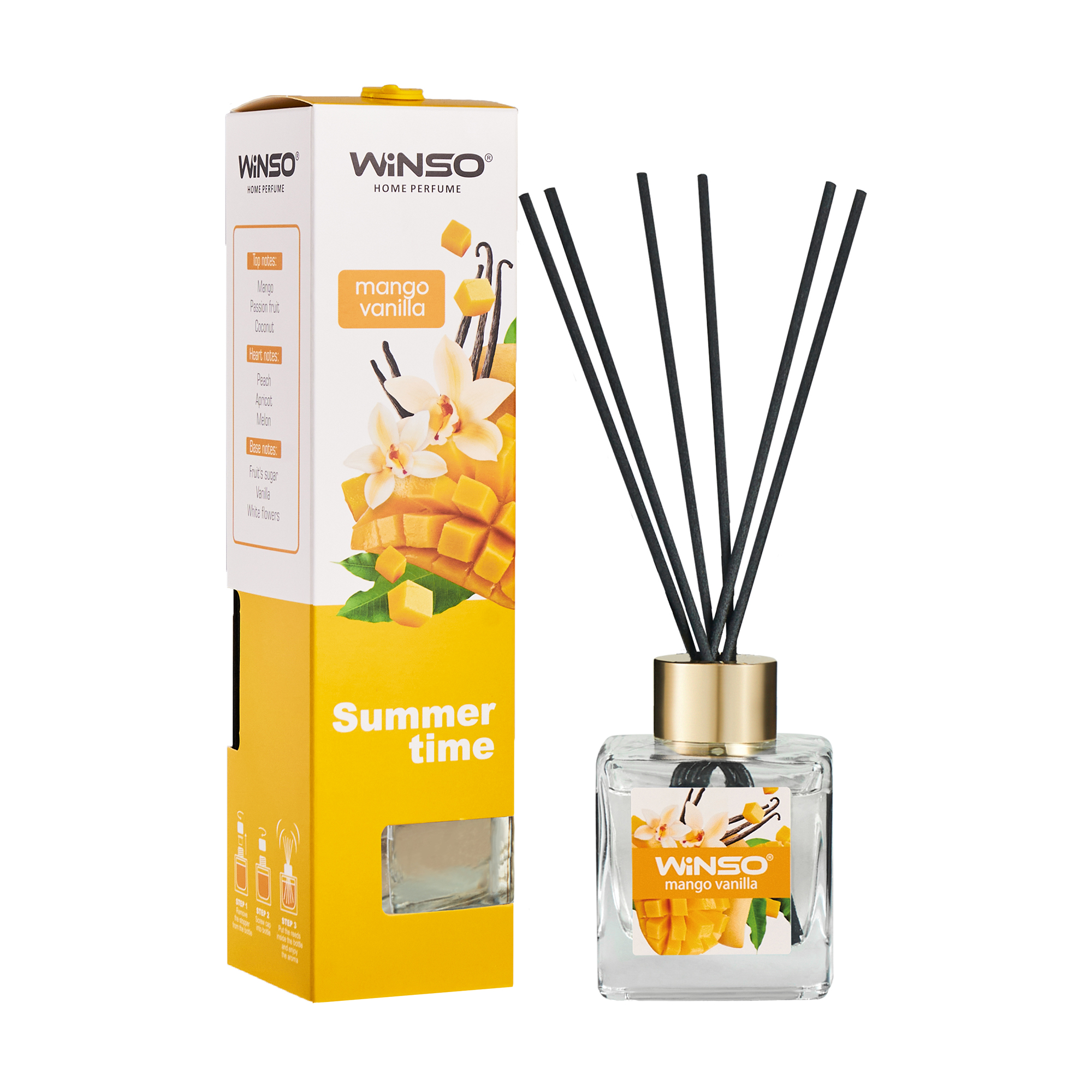 Аромадифузор Winso Summer Time Mango Vanilla, 50 мл